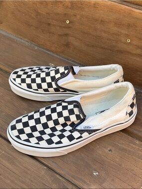 Vans Slip-On Checkerboard Black and White Women’s Sneakers